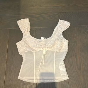 Urban Outfitters Kimchi Blue Dalilah Lace Cropped Top